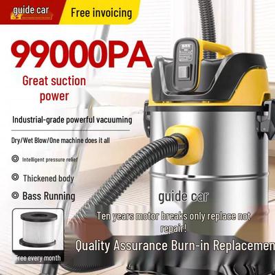 High-Power Vacuum Cleaner for Home, Car, Carpet, Grout & Industrial Cleaning
