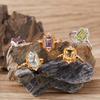 Natural Color Treasure Topaz Citrine Amethyst Ring Women'S S925 Sterling Silver Jewelry Earrings Index Finger Ring