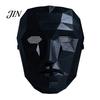 Unique Halloween Costume Mask Geometric Mask, Polygonal Cool Party with Mesh Eyes, Face Black White Cosplay for Masquerade, Accessory Stylish Angular