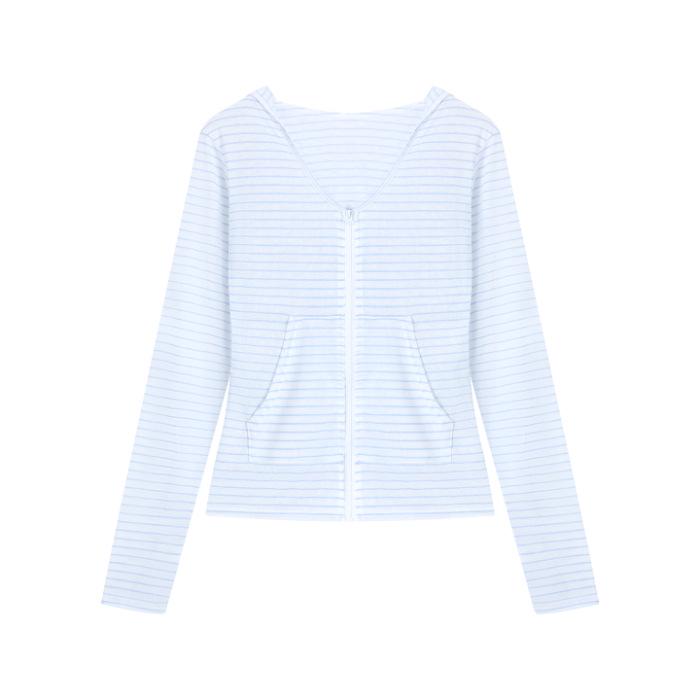 Chic Autumn Striped Slim-Fit Long-Sleeve Top for Women L