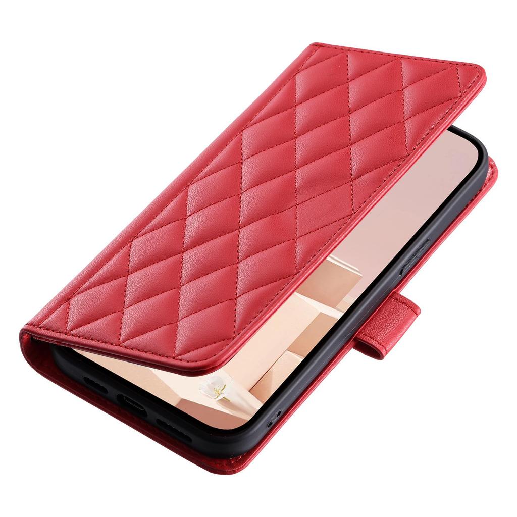 Cross-Border Compatible Houndstooth Leather Flip Card Holder Case with Lanyard for Sony 5 IV/10 V (2023)