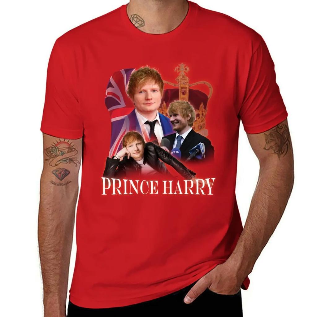 Prince Harry Parody T-shirt Vintage Collage T-Shirt Animal Prinfor Boys Summer Clothes Boys Animal Print Shirts Graphic Tee Men
