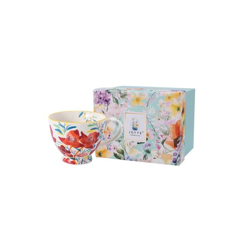 JOYYE Flower Wish Ceramic Mug with Handle
