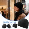 Winter Beanie Hat for Men Women Fleece Waffle Knit Thick Warm Ski Hat for Cycling Running Hiking Commuting Outdoor Sports