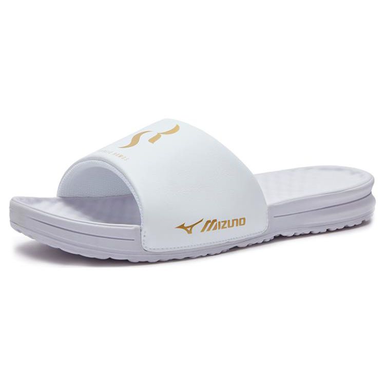 Mizuno Alpha SR4 Trendy Versatile Non-Slip Durable Slide Sandals Unisex Footwear White Platinum P1GJ230409
