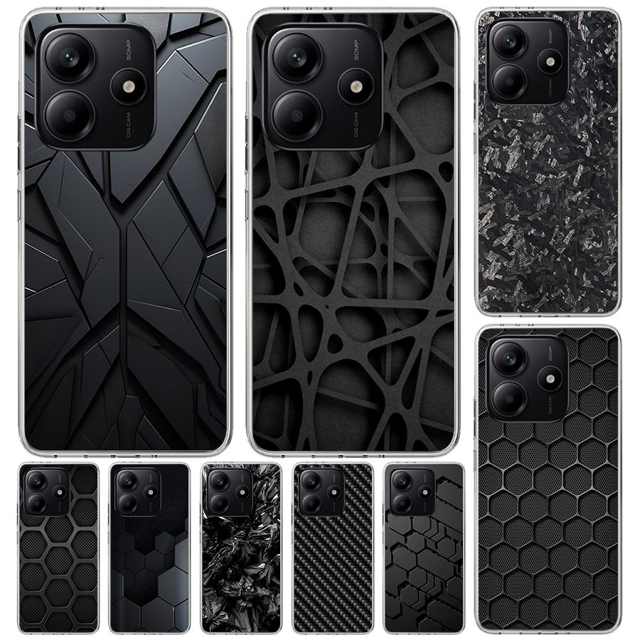 Forged Carbon Pattern Cover For Xiaomi Redmi Note 14 13 12S 12 11 Pro Plus Phone Case 11S 10S 10 11E 11T + 9S 9 Print Coque
