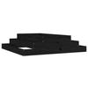 VidaXL Jardinière Noir 110x110x27 cm Bois massif de pin 823903