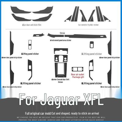 Jaguar XFL 2021 Interior Carbon Fiber Anti-Kick Sticker - Damage-Free Replacement