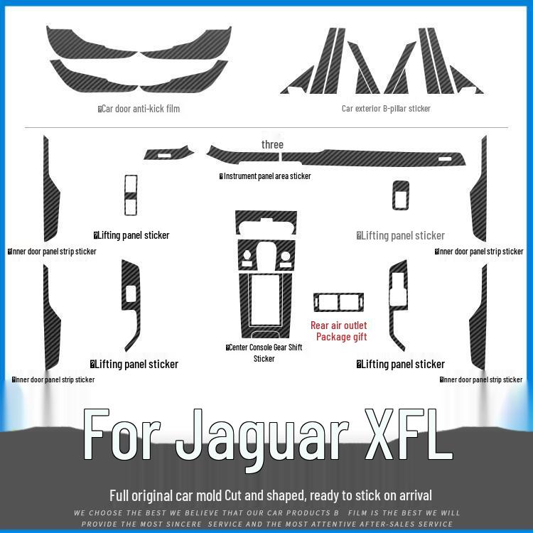 Jaguar XFL 2021 Interior Carbon Fiber Anti-Kick Sticker - Damage-Free Replacement