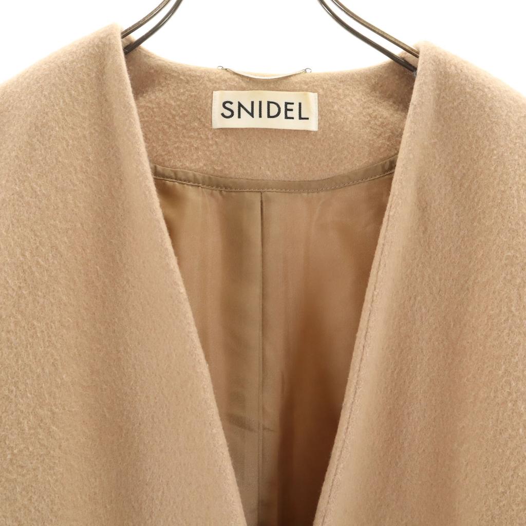 SNIDEL Feito no Japão casaco de mistura de lã e caxemira bege Feminino Usado