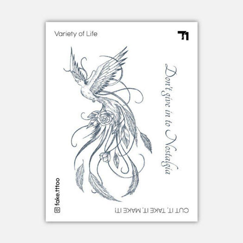 

Тату-наклейка Фенікс