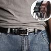 Versatile Men PU Belt Retro Casual Waist Belt Luxury Zinc Zinc Alloy Leather Belt  Elderly People