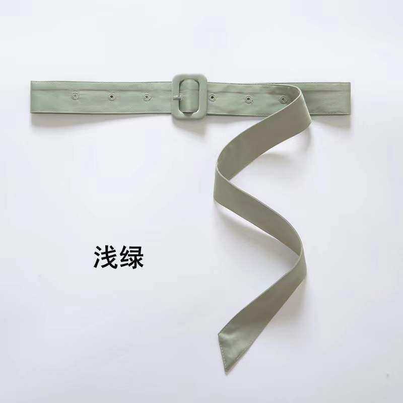 Elegant Women's Fabric Belt With Chiffon Decoration In Versatile Summer Dresses