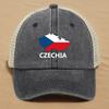 Verstellbare Netzmütze Sonnenhut Tschechien Karte Flaggen Kappen Für Frau Retro Stilvoll Snapback Truckerhut Ideale Wahl Für Street Wear