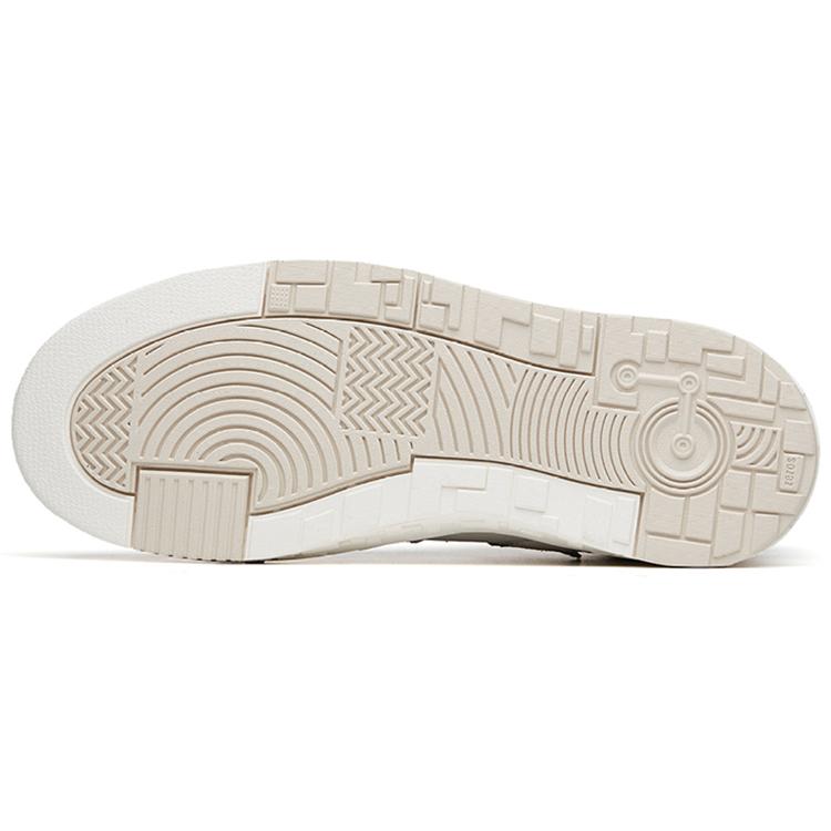 New Anta Street Naughty Slip-Resistant Mid-Top Skateboard Shoes Women's White Gray 122218052-2