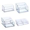 New Plastic Card Box Display Stand Storage Card Storage Box Transparent Sticky Note Holder Desktop Organization