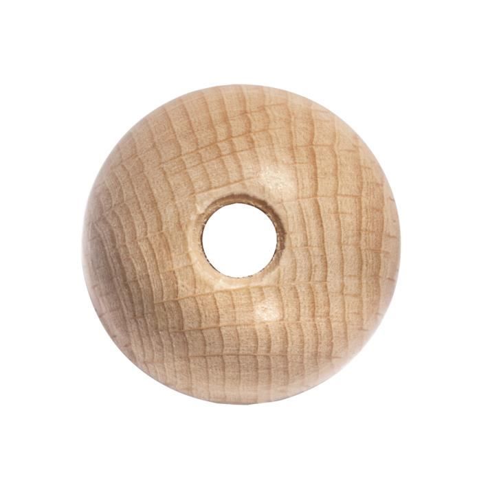 Boules en bois - sct.-LS - 45mm - Forage 8mm - 2 pièces - Beige