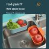 Universal Kitchen Sink Drain Basket: Hanging Filter for Fruits, Vegetables & Food Residue - Wet/Dry Separator Plastic Rack