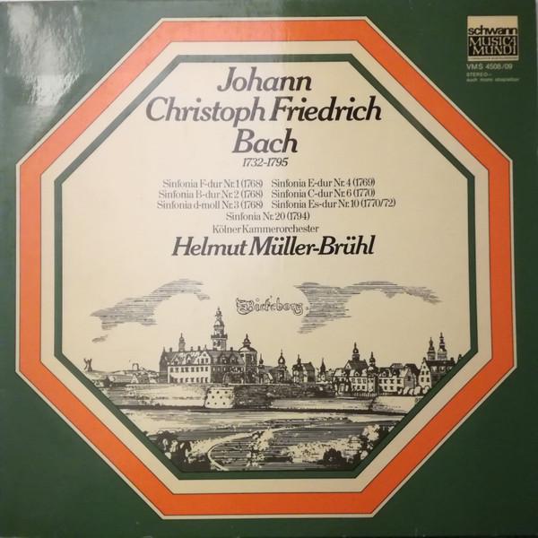 

LP Record JOHANN CHRISTOPH FRIEDRICH BACH K Sinfonien Nr. 1 3 2 4 6 10 2 VMS4508 Schwann Musica Germany Classical Used
