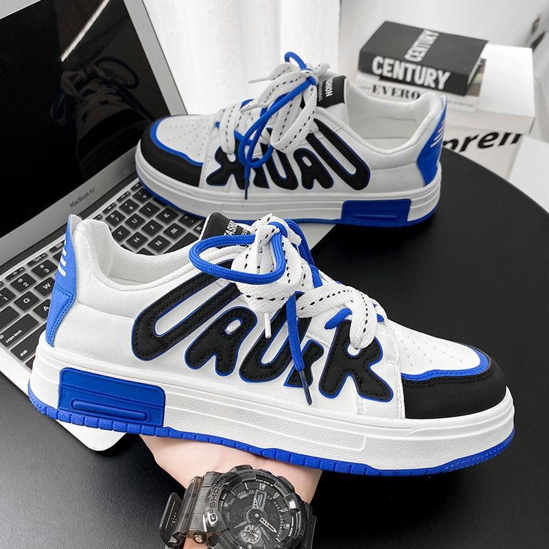 

Spring and Autumn Men s Shoes 2024 New Trend Versatile Hong Kong Style Casual Flat Shoes Youth Height Increasing Sports Little White Tide Shoes 39