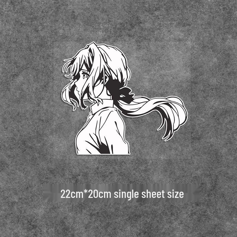 Violet Evergarden Sakura Petal Car Sticker - 2D Anime Rear Decoration