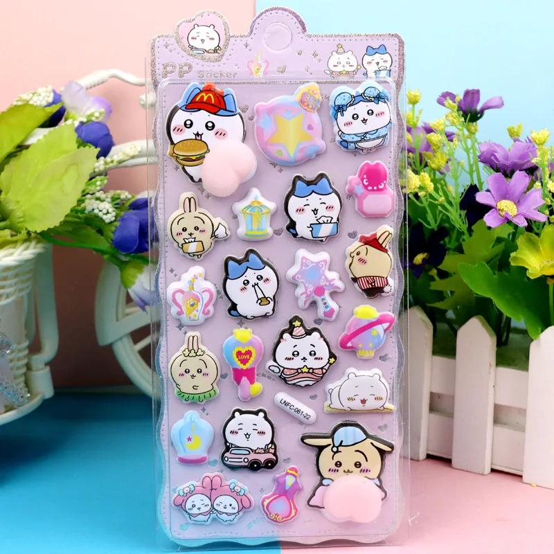 Kawaii Cartoon 3d Fart Peach Stereo Sticker Stereoscopic Lovely Animals Relieve Stress Stickers Diy Decor Stickers Supplies