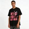 Funny Heart Wine Glass Print Top LOVE STINKS LETS DRINK Casual Tee Pure Cotton T-shirt