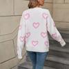 Kvinners løs Uformell mote Rundhals Hjertegenser Strikket Bunnskjorte Genser