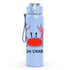 1PC Oh Crab Red Crab Print 750ml Color Plastic Sports Water Bottle Leakproof Flip Straw Lid Suitable for Sports Office Home Use
