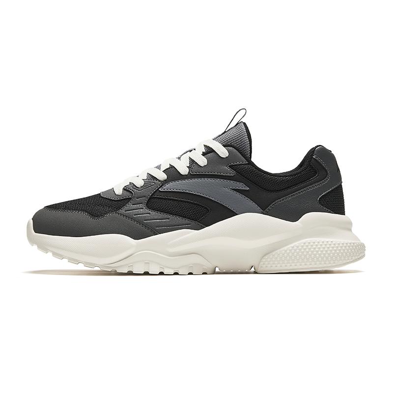 

Anta Gravitation Cushioning Abrasion Resistant Lightweight Slip Resistant Low top Casual Shoes Men s Black Gray White 912418854-1 41