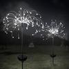 Solar Explosion Star Outdoor Copper Wire Fairy Lights: Rainproof Courtyard & Lawn Decor with Ground Plug Fireworks Design