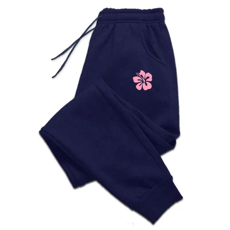 Flower Printed Women Sweatpants Daily Casual Trousers Sports Fitness Jogging Long Pants Outdoors Street Sportswear
