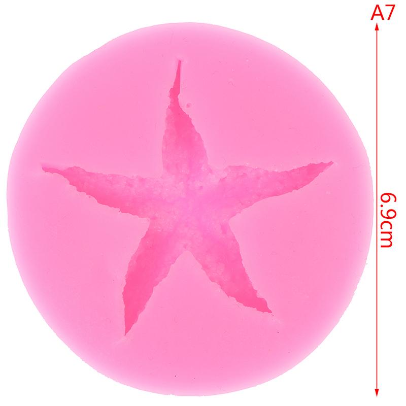 

Силиконовая форма для ракушек, помадка, свеча, мыло, жемчуг, ракушка, морская звезда, силикон 6.9cm розовый
