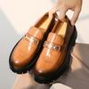 Classic Black Business Loafers Men Slip On Men's Leather Shoes Comfortable Platform Man Dress Shoes Zapatos De Vestir Hombre