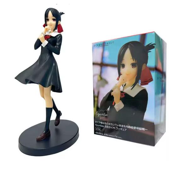 18Cm Anime Figure Love Is War Fujiwara Chika Shinomiya Kaguya Kawaii Girl Action Figure Collectible Model Doll Toy Gift