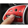 For Benz C-Class Red Aluminum -18-21 Cover Trim Steering Wheel Button Frame