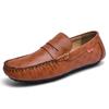Handmade Leather Men Shoes Casual Comfortable Slip On Loafers Men Leather Shoes Flats Moccasins Walking Shoes Big Size 48