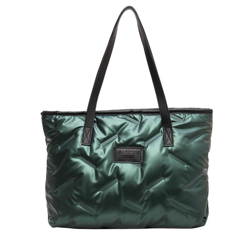 Fashi Solid Zipper Sense of Luxury Versatile Women's Tote Bags 2026 Winter New Casual Super Cool Large Capacity Shoulder Bags