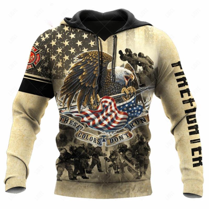 

Толстовки с капюшоном Firefighter, мужские толстовки с 3D-принтом, осенние уличные дизайнерские толстовки с длинными рукавами для мужчин 5XL