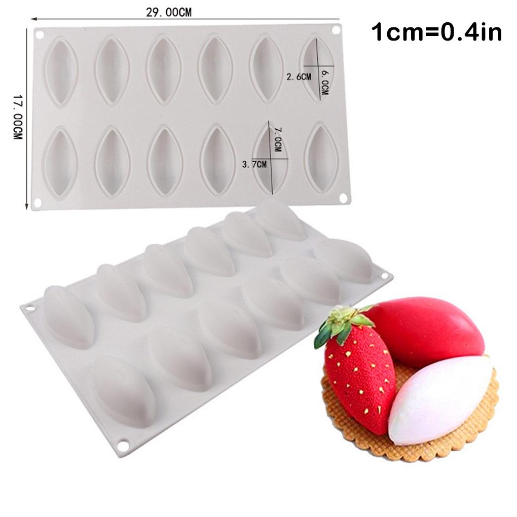 12 Cavity Mold Cake Chocolate Mousse Baking Tools Patisserie Cupcakes Making Mould for Desserts Kitchen Accessories