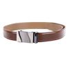 Leather Belt for Men Adjustable Customizable Fit Mens Casual Dress Belt with Automatic Click Buckle for Everyday Light
