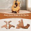 Miwayer Wooden Guitar Floor Stand Light Brown Non-slip Portable String Instrument Stand for Acoustic Classical Electric Guitar and Bass