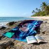 1pc Demon Slayer2 Beach Towel, Beach and Seaside Swimming Pool Equipment, Fashion Pattern, Rectangular, Travel Essentials