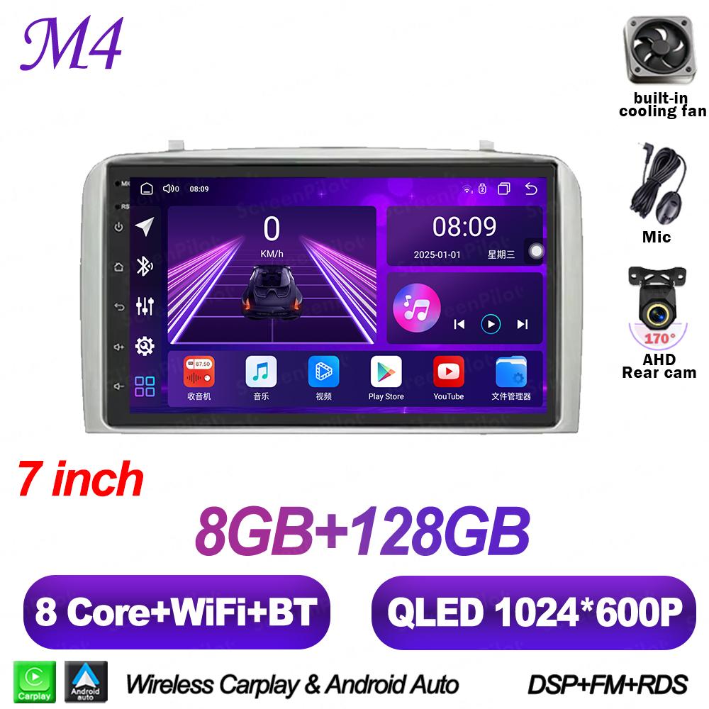 7 Inch Android 16 For Alfa Romeo 147 GT 937 2000-2010 Car Radio Stereo Head Unit Multimedia Video Player Android Auto RDS 8 Core