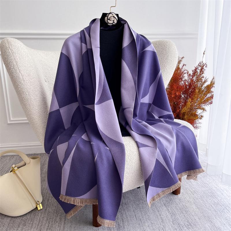 

Роскошный бренд кашемировый женский цветочный шарф зимний теплый платок и накидка бандана пашмина женский платок квадратное толстое одеяло пончо 60x185