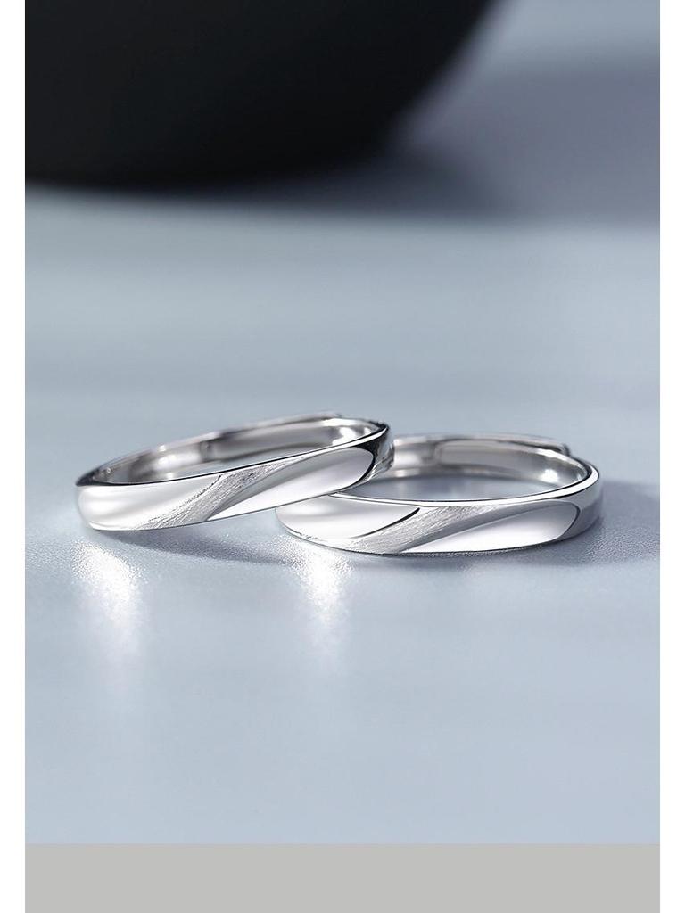 S925 Sterling Silver 'Close To Me' Couple Rings - Luxurious Silver Rings for Birthdays, Proposals, and Anniversaries