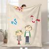 Anime Charlie und Lola Überwurf Kinderfreundliche Flanell-Kuscheldecke Weich Warm Antistatisch Waschbar Ganzjahres