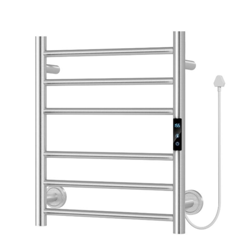 Stainless Steel Thermal Towel Rack 220v Wall Mounted Electric Heated Towel Rail Digital Display Thermostat Bathroom Furniture