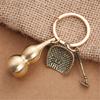 Practical Sturdy Brass Gourd Keychain With Hollow Designs Easy To Use Portable for Keys or As Bag Accent Accessory
