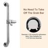 For Shower Rail No-drill Mount 360 Shower Holder Bathroom Safety Length 138 Mm Shower Holder For Seniors Shower Head Holder
